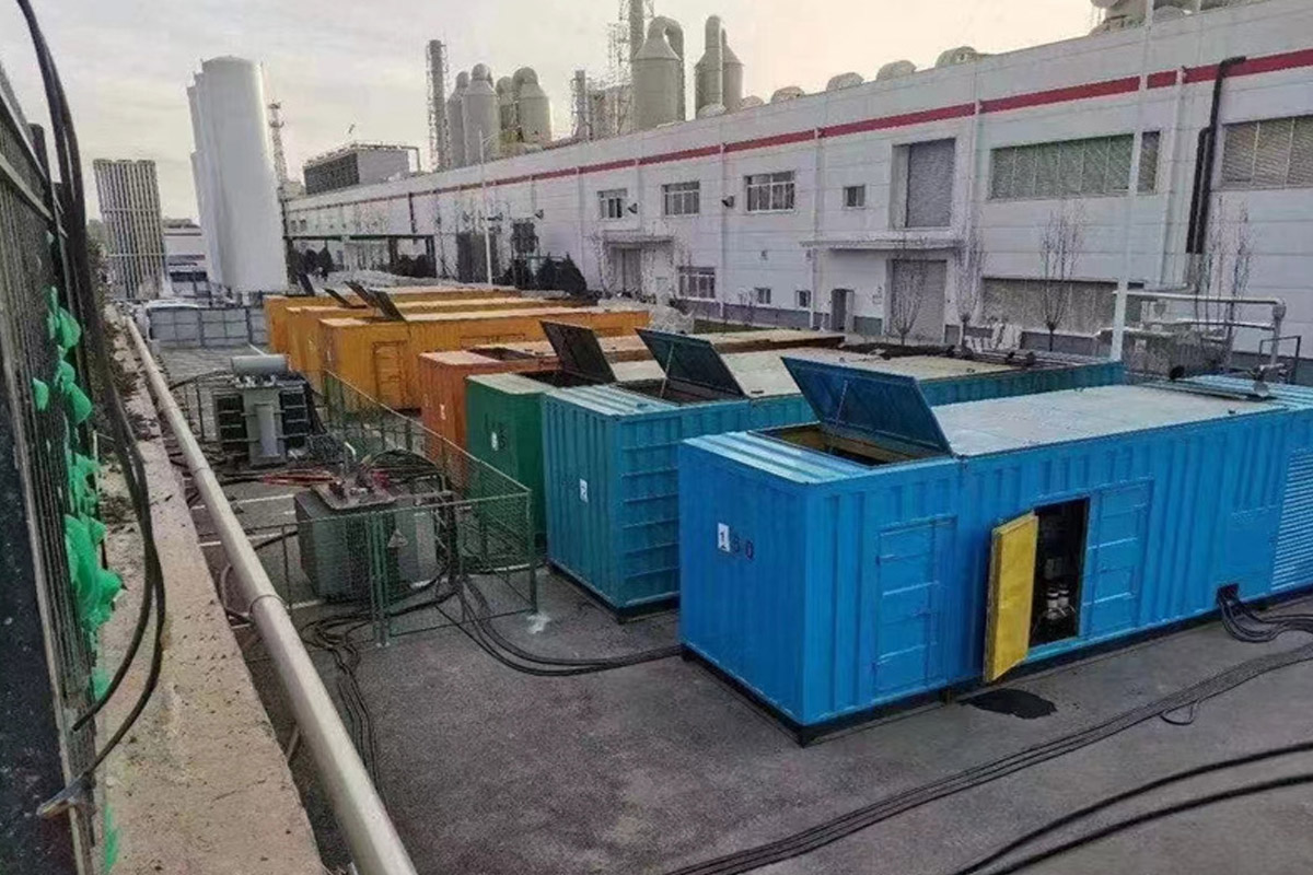 鲁山发电机租赁施工现场